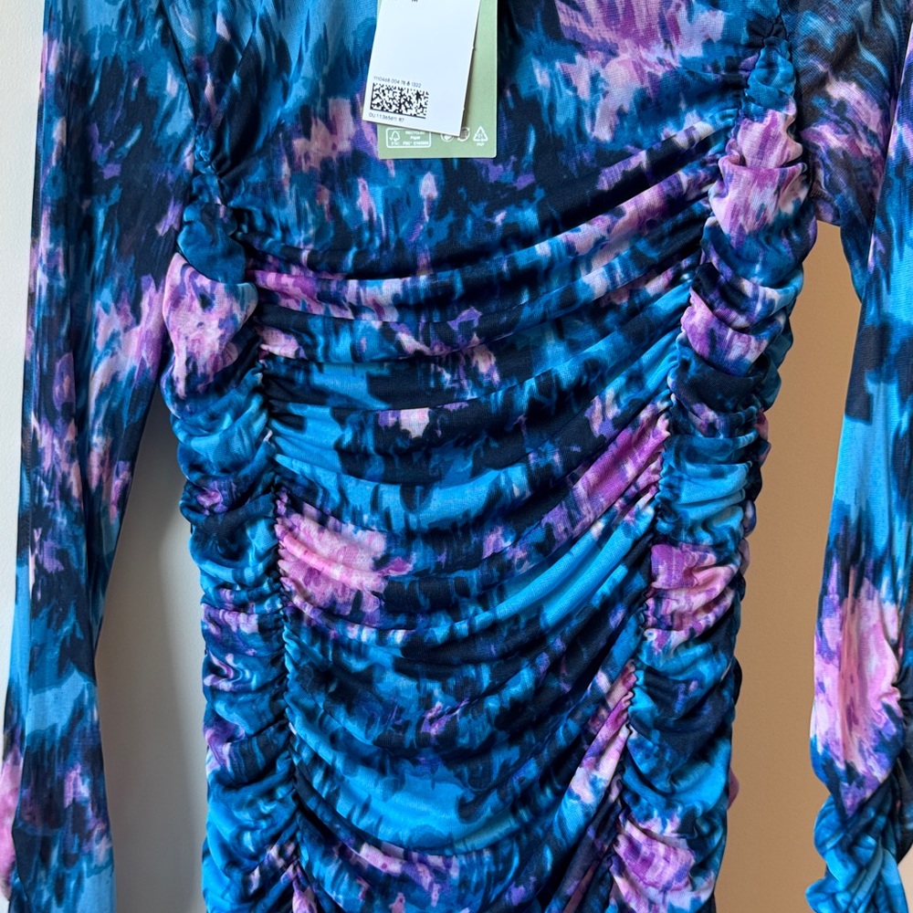 H&M Blue and Pink Long Sleeve Dress - Picture 3 of 5
